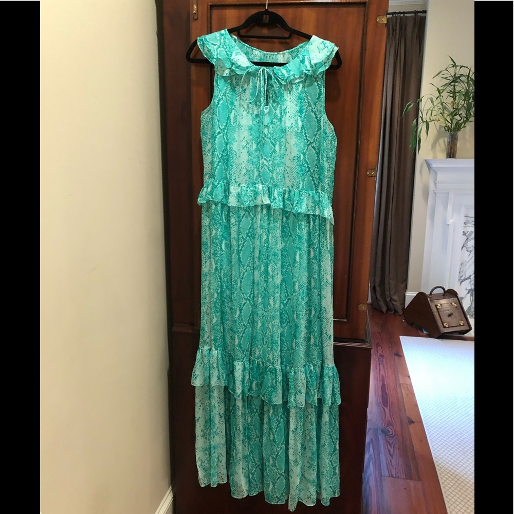 DVF Snake print maxi dress